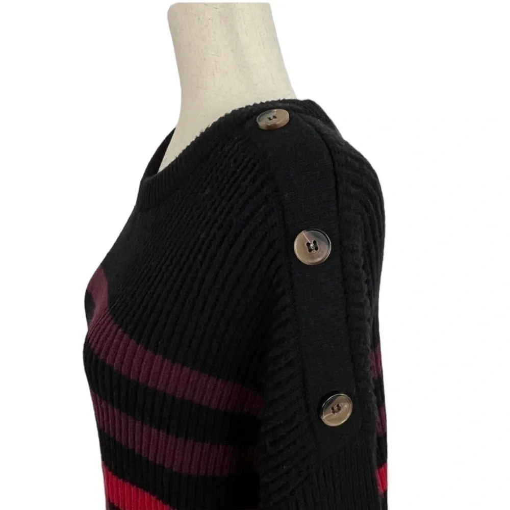 Tahari Long Sleeve Crew Neck Fall Sweater. Multi Color. Size Small P. #593 NWT - Picture 7 of 9